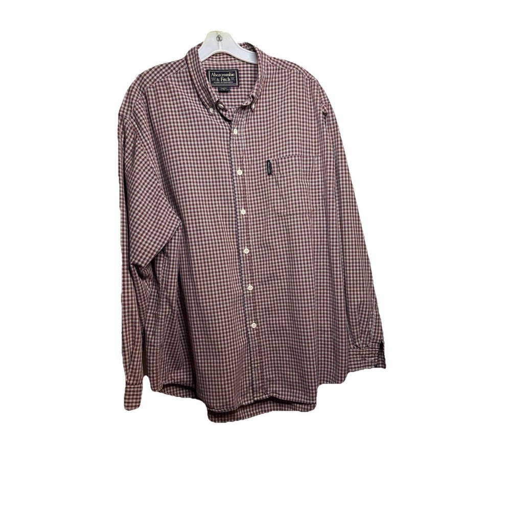 Men's Abercrombie & Fitch Vtg. Button Up Shirt XL Long Sleeve Plaid MINT